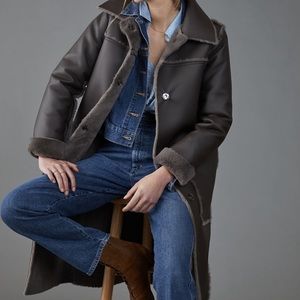 Anthropologie Faux Fur coat New With Tags size M